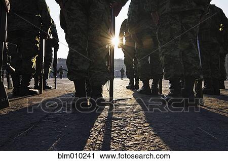 Soldiers watching flag raising ceremony View Large Photo Image Stock Image - Soldiers watching flag raising ceremony. Fotosearch