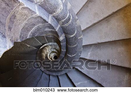 Stone spiral staircase View Large Photo Image Stock Image - Stone spiral staircase. Fotosearch