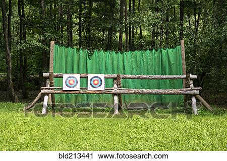 Targets on fence at archery range View Large Photo Image Stock Image - Targets on fence at archery range. Fotosearch