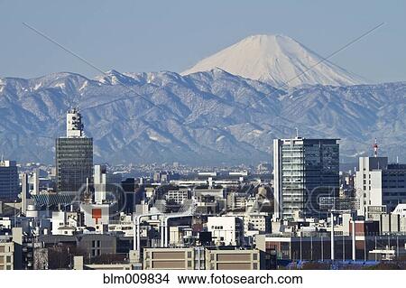Tokyo skyline with Mount Fuji in background View Large Photo Image Picture - Tokyo skyline with Mount Fuji in background. Fotosearch