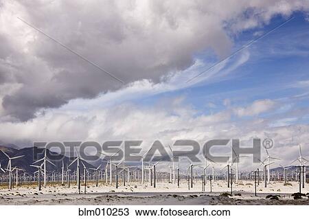 Wind farm in desert valley View Large Photo Image Stock Image - Wind farm in desert valley. Fotosearch