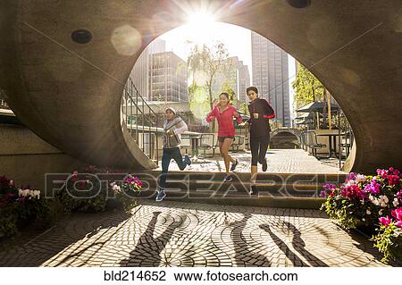 Women running in urban park View Large Photo Image Stock Image - Women running in urban park. Fotosearch