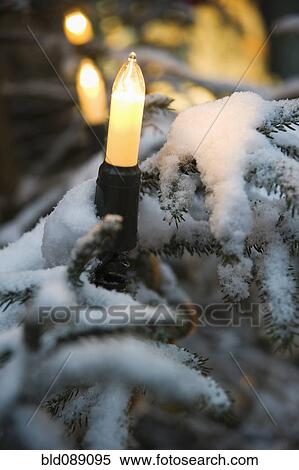 Stock Photography - Close up of Christmas string lights. Fotosearch