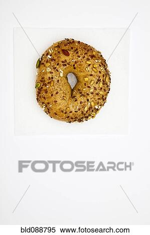 One multigrain bagel View Large Photo Image Stock Photography - One multigrain bagel. Fotosearch