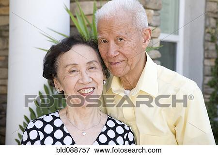 Stock Photo - Smiling senior Chinese couple. Fotosearch