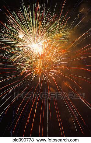 Fireworks exploding in sky View Large Photo Image Stock Photo - Fireworks exploding in sky. Fotosearch