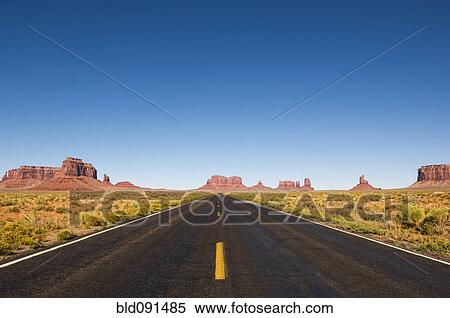Highway and rock formations in desert View Large Photo Image Stock Photography - Highway and rock formations in desert. Fotosearch