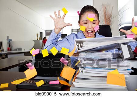 Hispanic businesswoman covered in sticky notes View Large Photo Image Stock Photography - Hispanic businesswoman covered in sticky notes. Fotosearch