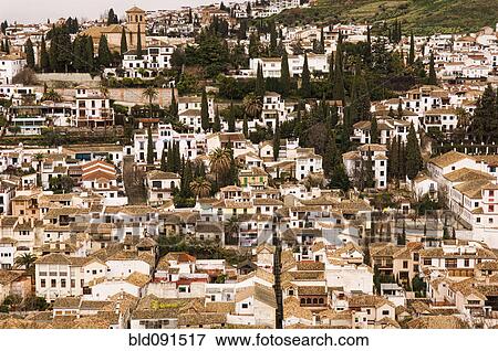 Houses on hillside View Large Photo Image Stock Photo - Houses on hillside. Fotosearch