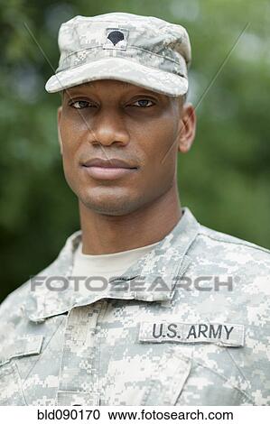 Serious Black soldier in uniform View Large Photo Image Stock Image - Serious Black soldier in uniform. Fotosearch