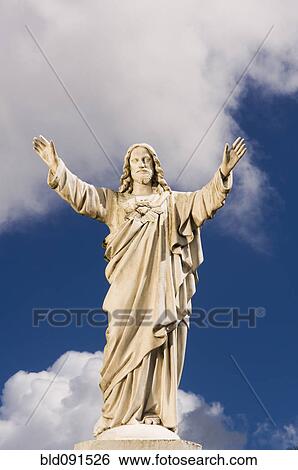 Statue of Jesus against sky View Large Photo Image Stock Photograph - Statue of Jesus against sky. Fotosearch