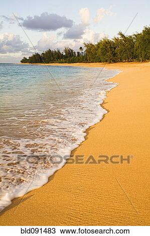 Stock Image - Tranquil remote beach. Fotosearch