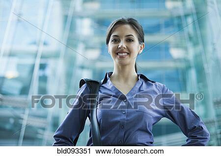 Stock Image - Smiling Caucasian businesswoman. Fotosearch