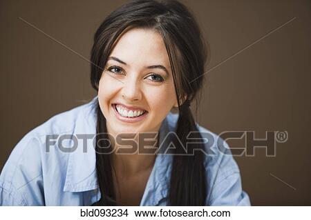 Picture - Smiling Caucasian woman. Fotosearch