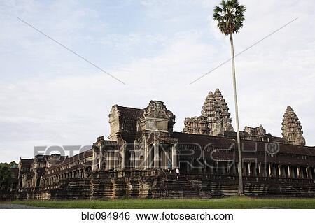 Angkor Wat temple View Large Photo Image Stock Photograph - Angkor Wat temple. Fotosearch
