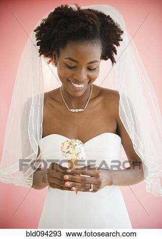 cream and black wedding dress