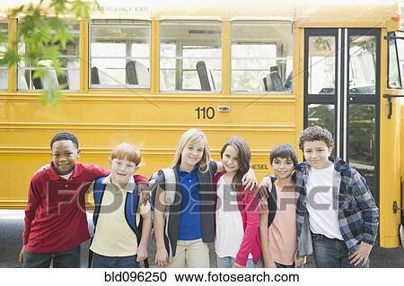 Children waiting for school bus View Large Photo Image Stock Image - Children waiting for school bus. Fotosearch