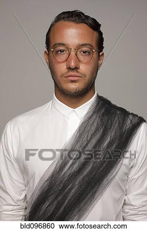 Stock Image - Serious Caucasian man. Fotosearch