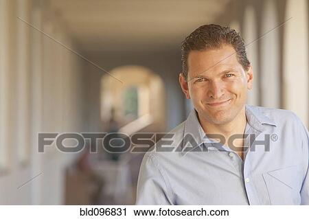 Stock Image - Smiling Caucasian man. Fotosearch