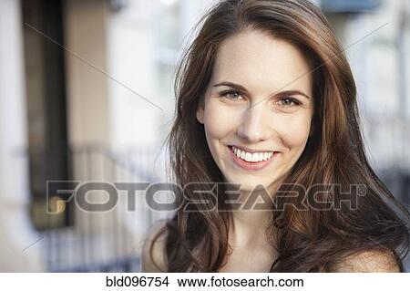 Picture - Smiling Caucasian woman. Fotosearch