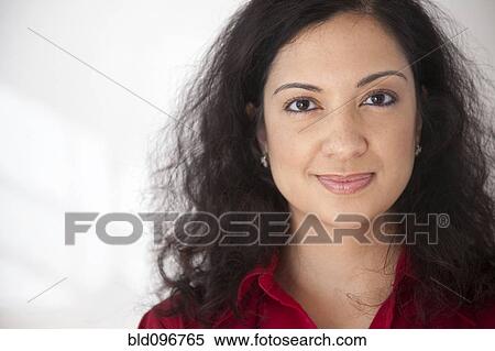 Stock Photography - Smiling mixed race woman. Fotosearch
