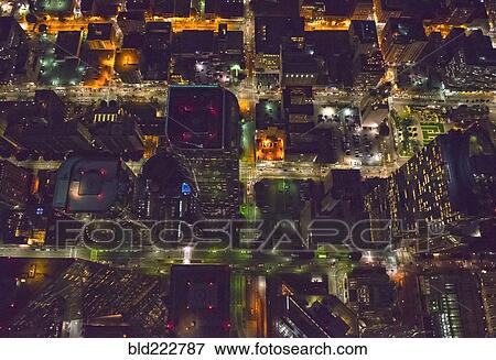 "Aerial view of Los Angeles cityscape lit up at night, California, United States" View Large Photo Image Stock Photo - "Aerial view of Los Angeles cityscape lit up at night, California, United States". Fotosearch