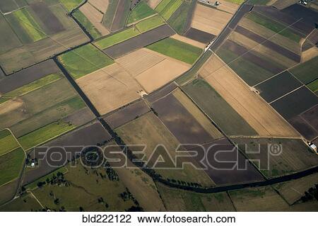 Aerial view of rural farmland View Large Photo Image Stock Image - Aerial view of rural farmland. Fotosearch