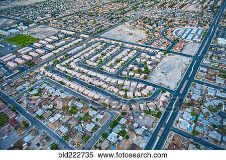"Aerial view of suburban houses, Las Vegas, Nevada, United States, " View Large Photo Image Stock Photography - "Aerial view of suburban houses, Las Vegas, Nevada, United States, ". Fotosearch