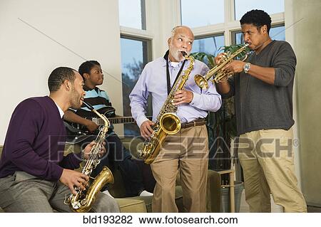 African American family playing saxophone together View Large Photo Image Stock Image - African American family playing saxophone together. Fotosearch