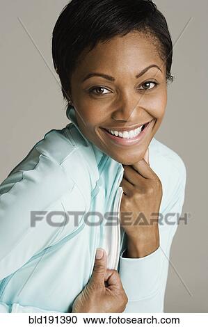 African woman smiling View Large Photo Image Stock Image - African woman smiling. Fotosearch