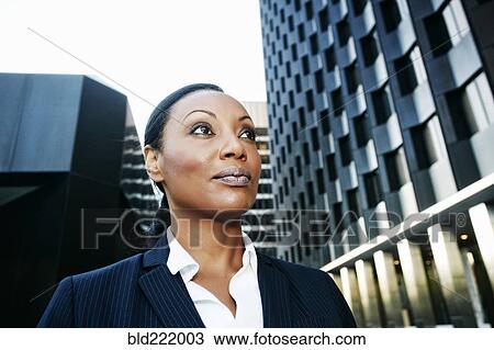 Black businesswoman outdoors View Large Photo Image Stock Image - Black businesswoman outdoors. Fotosearch