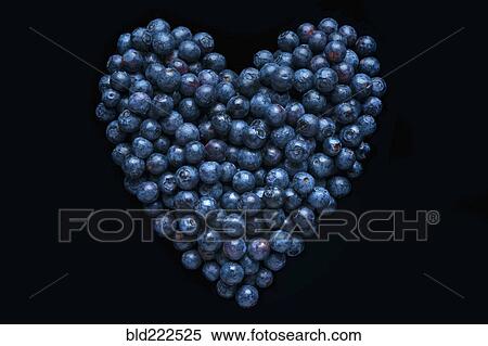 Blueberries in shape of heart on black background View Large Photo Image Stock Photography - Blueberries in shape of heart on black background. Fotosearch