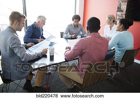 Business people talking in conference room meeting View Large Photo Image Stock Photo - Business people talking in conference room meeting. Fotosearch