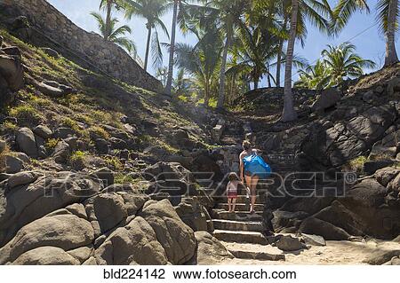 Caucasian mother and son climbing staircase on beach View Large Photo Image Stock Image - Caucasian mother and son climbing staircase on beach. Fotosearch