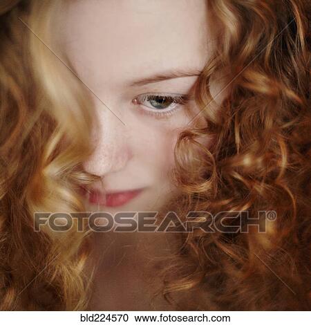Stock Image - Close up of Caucasian teenage girl. Fotosearch