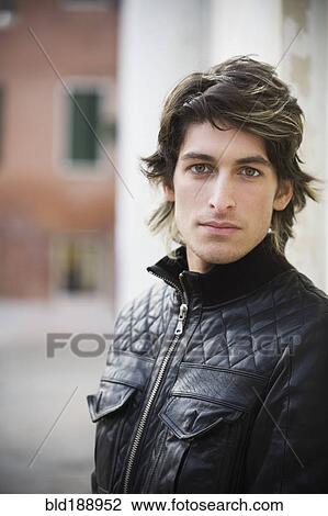 Close up of Italian man in leather jacket View Large Photo Image Stock Image - Close up of Italian man in leather jacket. Fotosearch