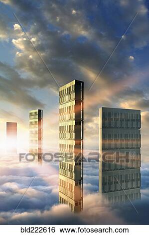 Computer servers in clouds View Large Photo Image Stock Photograph - Computer servers in clouds. Fotosearch