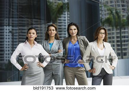 Stock Image - Confident Hispanic businesswomen. Fotosearch