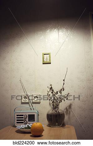 Food on table in kitchen with radio View Large Photo Image Stock Image - Food on table in kitchen with radio. Fotosearch