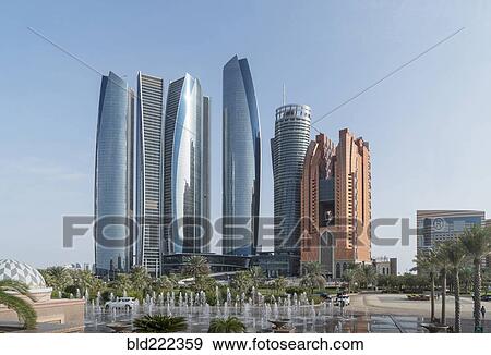 "Modern highrises, Abu Dhabi, Abu Dhabi Emirate, United Arab Emirates, " View Large Photo Image Stock Photo - "Modern highrises, Abu Dhabi, Abu Dhabi Emirate, United Arab Emirates, ". Fotosearch