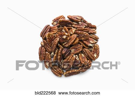 Stock Photo - Pile of pecans in shape of a circle. Fotosearch