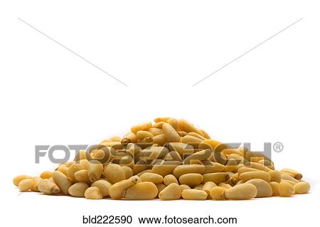 Stock Image - Pile of pine nuts. Fotosearch