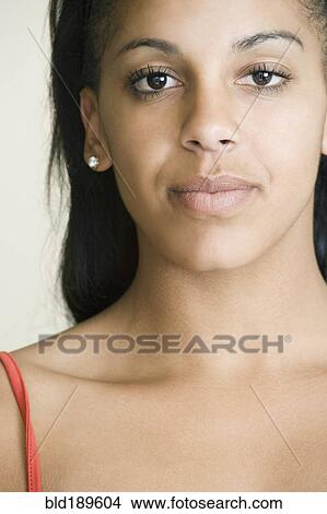 Portrait of mixed race woman View Large Photo Image Picture - Portrait of mixed race woman. Fotosearch