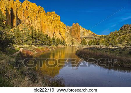 "River winding through canyon, Bend, Oregon, United States, " View Large Photo Image Stock Photo - "River winding through canyon, Bend, Oregon, United States, ". Fotosearch