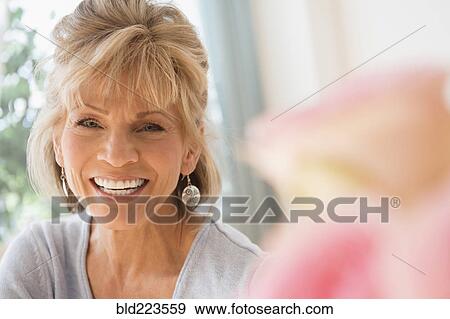 Stock Photo - Smiling older Caucasian woman. Fotosearch