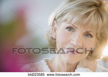 Stock Photography - Smiling older Caucasian woman . Fotosearch