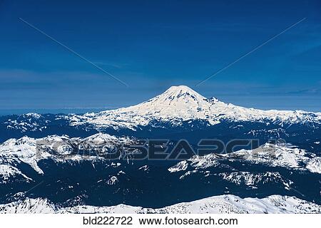 Stock Image - "Snow-covered mountain, Yakima, Washington, United States, ". Fotosearch