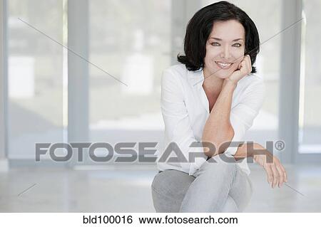 Smiling Caucasian woman View Large Photo Image Stock Photograph - Smiling Caucasian woman. Fotosearch