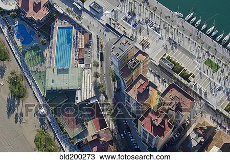 Aerial view of Spanish city View Large Photo Image Stock Image - Aerial view of Spanish city. Fotosearch