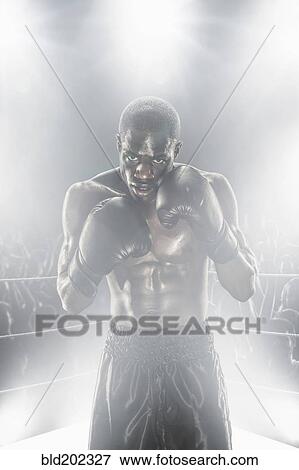 African American boxer in boxing ring View Large Photo Image Stock Photo - African American boxer in boxing ring. Fotosearch